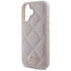 Guess GUHCP16SPSQSQSP iPhone 16 6.1 różówy/pink hardcase Quiled Metal Logo